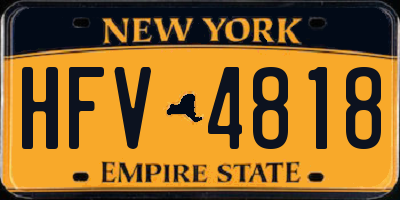 NY license plate HFV4818