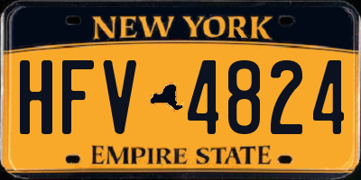 NY license plate HFV4824
