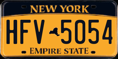 NY license plate HFV5054