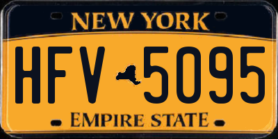 NY license plate HFV5095