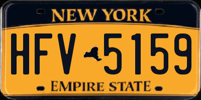 NY license plate HFV5159
