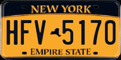 NY license plate HFV5170