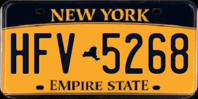 NY license plate HFV5268