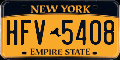 NY license plate HFV5408