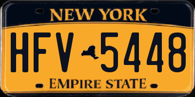 NY license plate HFV5448