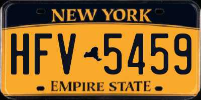 NY license plate HFV5459