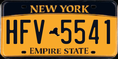 NY license plate HFV5541
