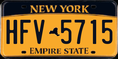 NY license plate HFV5715
