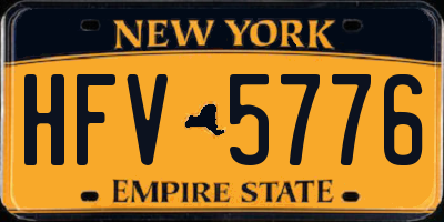 NY license plate HFV5776