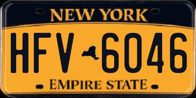 NY license plate HFV6046