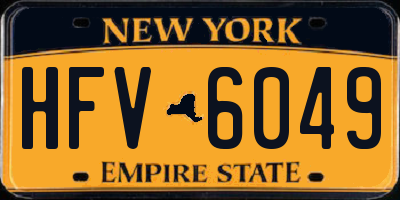 NY license plate HFV6049