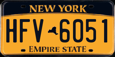 NY license plate HFV6051