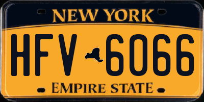 NY license plate HFV6066