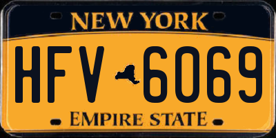 NY license plate HFV6069