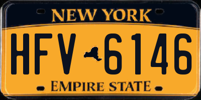 NY license plate HFV6146
