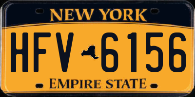 NY license plate HFV6156