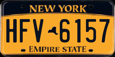 NY license plate HFV6157