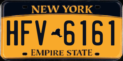 NY license plate HFV6161