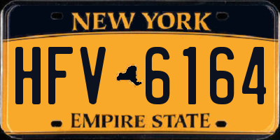 NY license plate HFV6164
