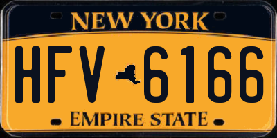 NY license plate HFV6166