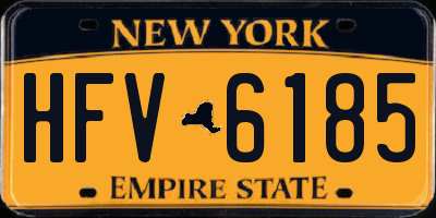 NY license plate HFV6185