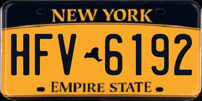 NY license plate HFV6192