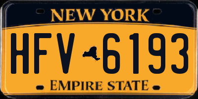 NY license plate HFV6193