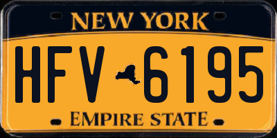 NY license plate HFV6195