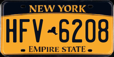 NY license plate HFV6208