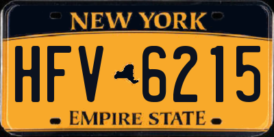 NY license plate HFV6215