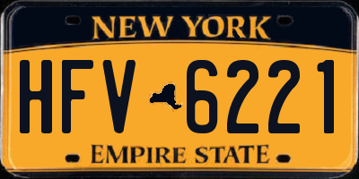 NY license plate HFV6221