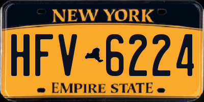 NY license plate HFV6224