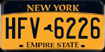 NY license plate HFV6226