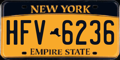 NY license plate HFV6236