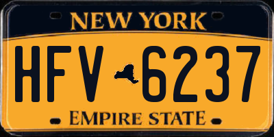 NY license plate HFV6237