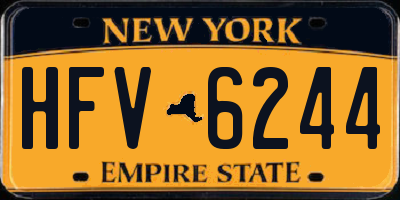 NY license plate HFV6244