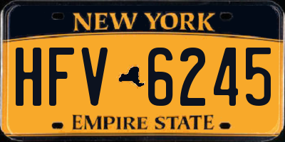 NY license plate HFV6245