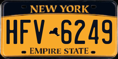 NY license plate HFV6249