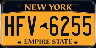 NY license plate HFV6255