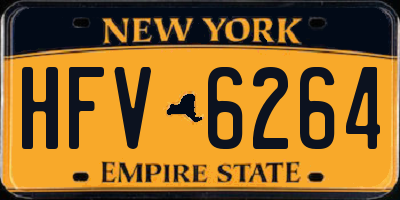 NY license plate HFV6264