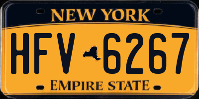 NY license plate HFV6267
