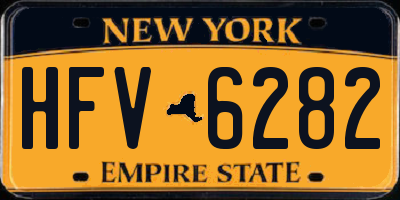 NY license plate HFV6282