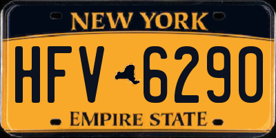 NY license plate HFV6290