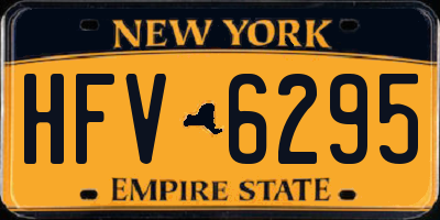 NY license plate HFV6295