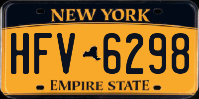 NY license plate HFV6298