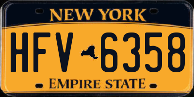 NY license plate HFV6358