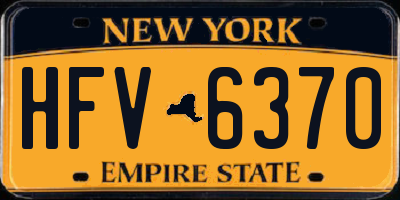 NY license plate HFV6370
