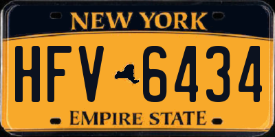 NY license plate HFV6434
