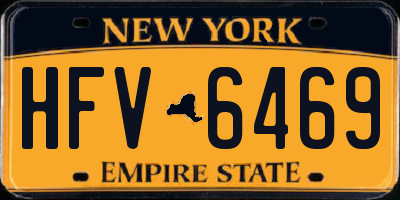 NY license plate HFV6469