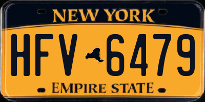 NY license plate HFV6479
